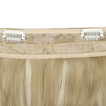 Lång, vågig clip-in hårförlängning 50 cm – Naturlig fyllighet och elegant glamour - Blond