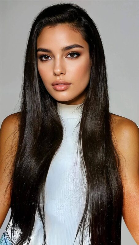 Lång, vågig clip-in hårförlängning 50 cm – Naturlig fyllighet och elegant glamour - Svart brun