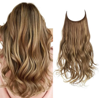 Halo-lina Hårförlängning 46 cm – Naturlig Volym på Nolltid