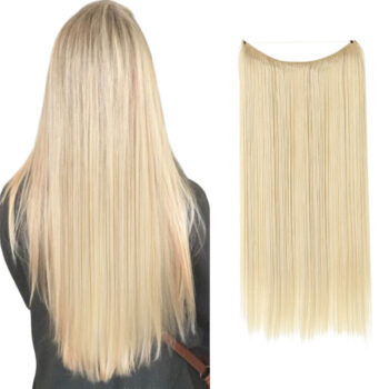 Loshar Extensions I Lyxig Kvalitet Med Clips - U-del-design Halo Hårförlängning med Rakt Löshår – Naturlig Längd och Volym utan Slitage