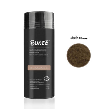 Bunee hårfibrer ljusbrun produktförpackning