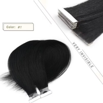 äkta löshår osynligt tejplöshår svart - Remy Tejpextensions – 100% Äkta löshår för Långt, Tjockt och Naturligt Hår