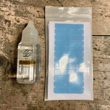 äkta tejplöshår och refill tejp till tejplöshår. Tejpborttagningsmedel och Återanvändningstejp – För Äkta Tejplöshår med Professionellt Resultat