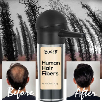 BUNEE 100% Natural Real Human Hair Fibers 27,5 g Keratin Plus 120 ml Holding Spray i Set