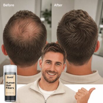 BUNEE 100% Natural Real Human Hair Fibers 27,5 g Keratin Plus 120 ml Holding Spray i Set